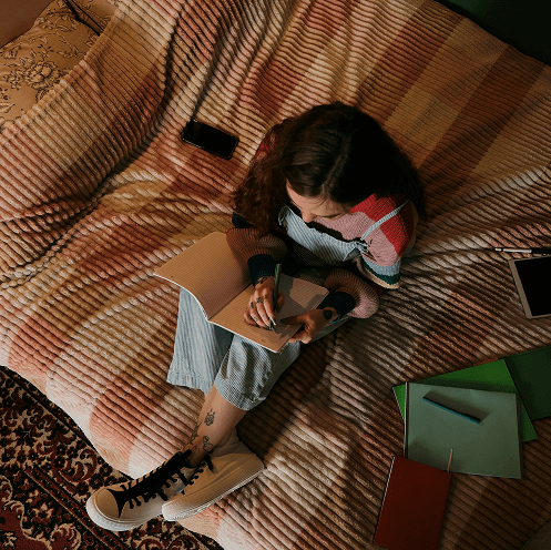 UI card displaying energy consumption data on a light fabric background