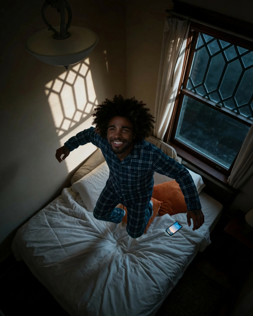 UI card displaying energy consumption data on a light fabric background